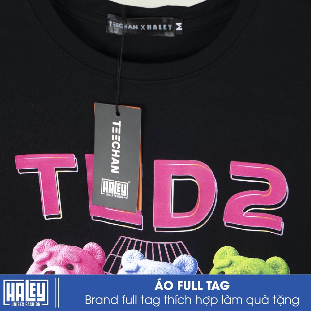 Áo Thun Unisex Tay Lỡ Form Rộng Nam Nữ HALEY vải cotton phong cách Hàn Quốc Ulzzang TN08