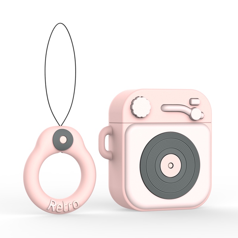 Vỏ bảo vệ hộp sạc tai nghe bluetooth hình hoạt hình 3D dễ thương thích hợp cho Airpods 1 2
