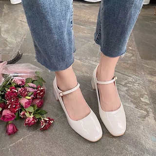 Giày búp bê da bóng 3.5cm (Ảnh thật)