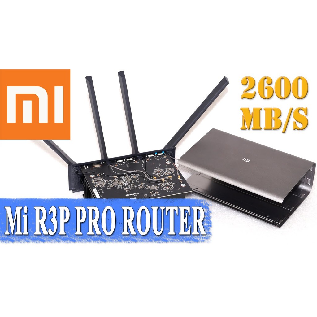 Router Wifi Xiaomi R3P Pro, cấu hình khủng, 4 Anten độ nhạy cao - 2 băng tần (2.4GHz & 5GHz), CPU Dual Core, DDR3 512MB