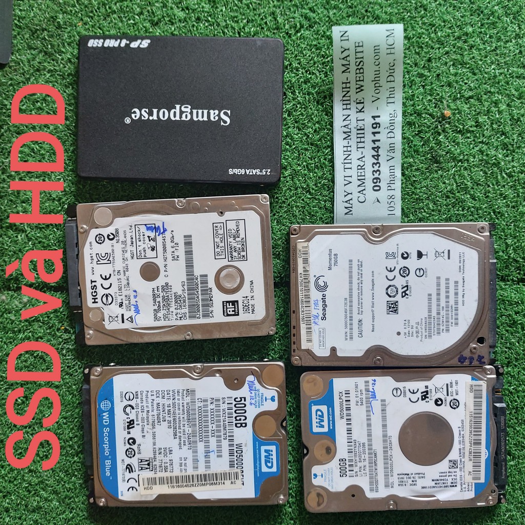 Ổ cứng SSD HDD 500gb 750gb 160Gb 1000gb  SSD 120gb 128Gb  hàng kho tháo máy bảo hành 6 tháng