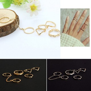 Set 5 nhẫn ngón tay thời trang cho nữ