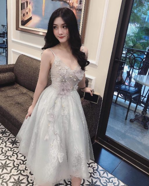 Váy 2 dây xòe công chúa _ hàng thiết kế