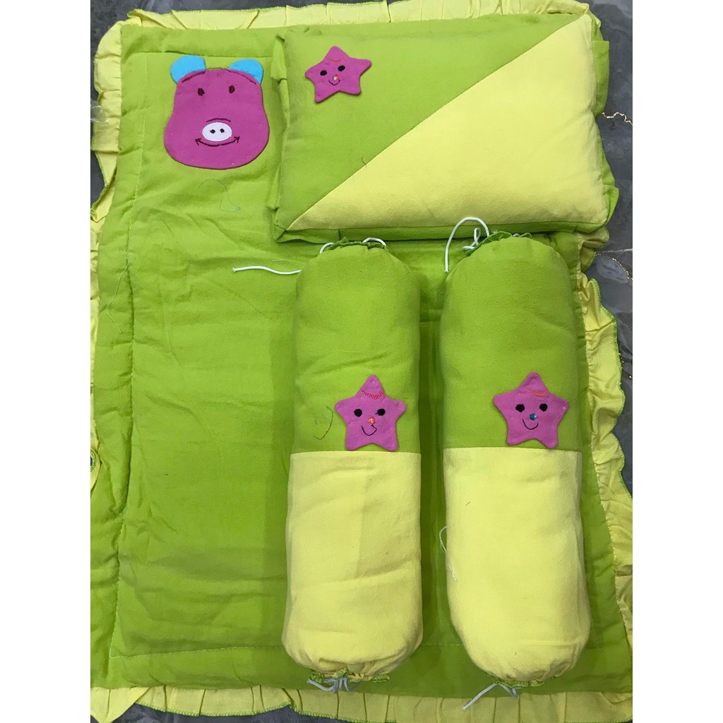 Bộ Gối nệm / Bộ nệm Gối Chặn Cho bé Sơ Sinh Vải Xốp Và Vải Cotton