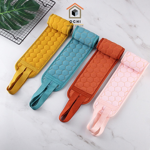 Set 3 chi tiết bông tắm găng tay cọ lưng treo nhà tắm tiện ích