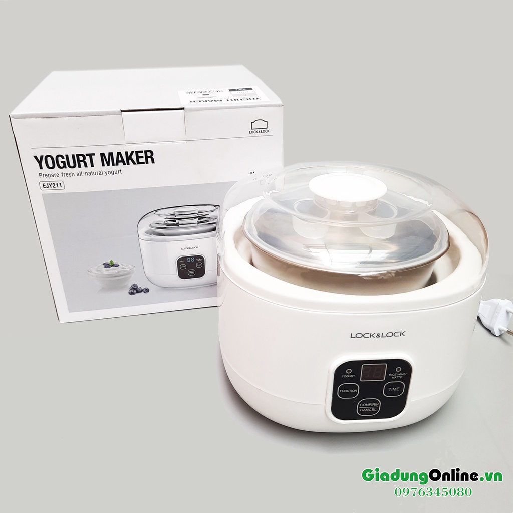Máy Làm Sữa Chua, Đậu Lên Men Natto Lock&amp;Lock Yogurt Maker 1L EJY211