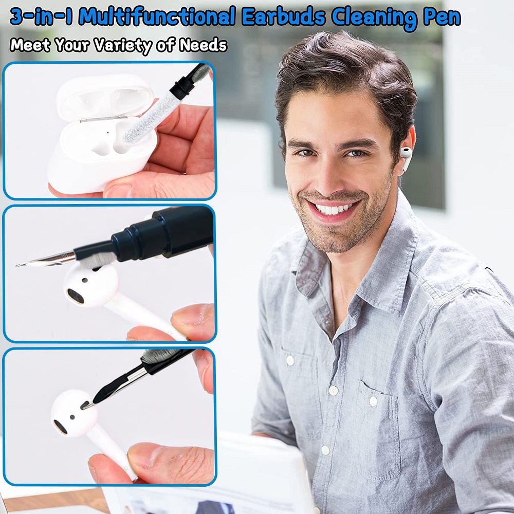 [Mới] Bút Làm Sạch Tai Nghe Bluetooth / Ống Kính Máy Ảnh / Điện Thoại Đa Năng Chống Tắc Nghẽn