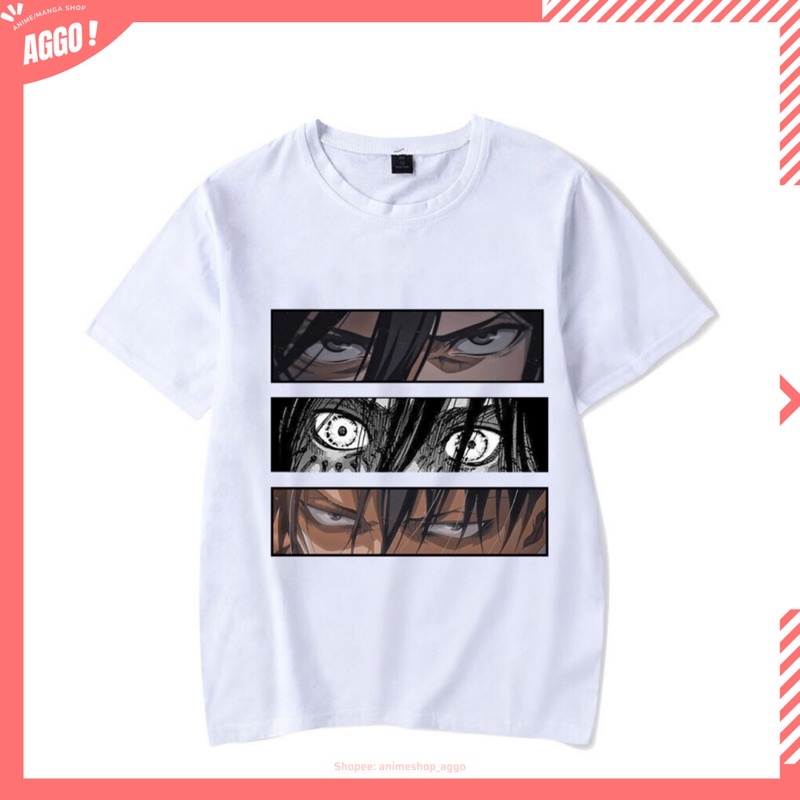 Áo thun tay lửng Anime Attack On Titan nam nữ đủ size mới nhất