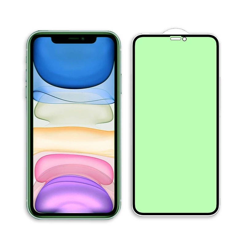 Kính Cường Lực SUNTAIHO 9H 2.5D Chống Ánh Sáng màu xanh lá Cho Iphone 12 mini 11 Pro Xs Max Xr X 10 Se 2020 7 8