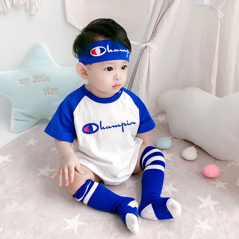 Bộ Áo Liền Quần Cotton Mỏng Màu Trơn + Băng Đô Thời Trang Mùa Hè Hàn Quốc Cho Bé Trai