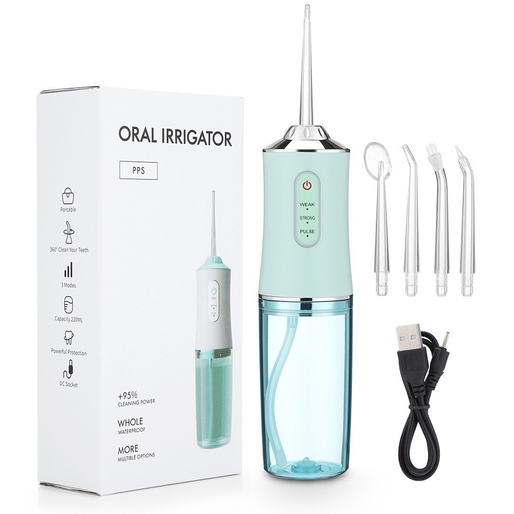 Máy tăm nước cầm tay du lịch Oral Irrigator 6886A bản rút gọn quốc tế chuẩn nha sĩ khuyên dùng mẫu mới 2021