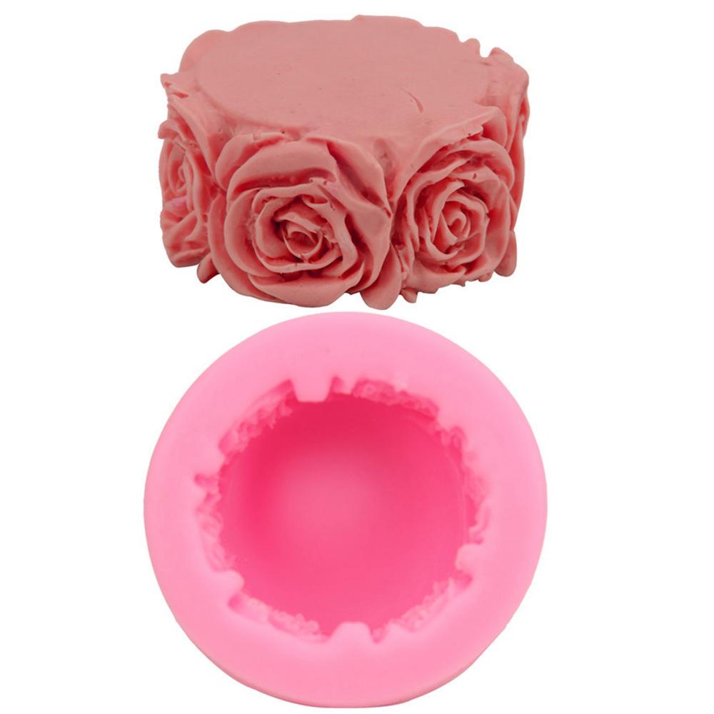 Khuôn Silicone Tạo Hình Hoa Hồng Trang Trí Bánh DIY