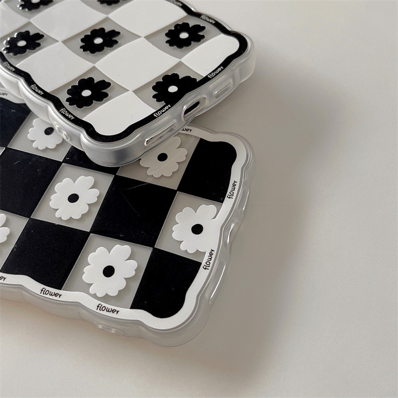 Ốp lưng iphone trong lượn sóng hoa caro 6/6plus/7/7plus/8/8plus/xs/11/12/13/pro/max/plus/promax-Sale Hot G1-3