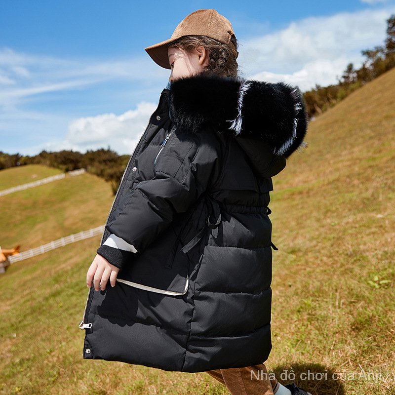 Children Girls Long Coat Kids Winter Coat White Duck