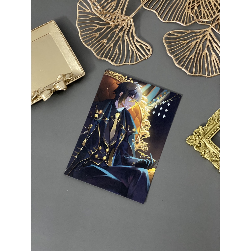 Postcard Genshin Impact ép nhũ