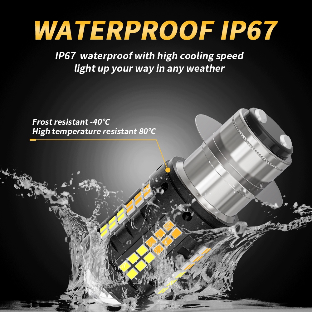 1 Đèn Pha Siêu Sáng T19 P15D H4 H6 2016 BA20D 6500K DC12V-80V 8000LM Dành Cho Xe Mô Tô Chùm Cao / Thấp Hai Màu Sắc Dành Cho Xe Mô Tô