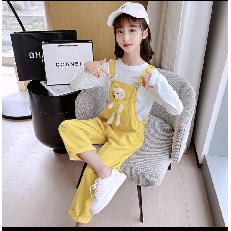 Quần bò yếm dễ thương cho bé gái cao từ 100-155cm. Hàng được xem trước khi thanh toán