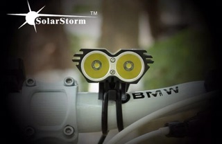 Đèn pha xe đạp (2Fa) Solar Storm thân đèn nhôm