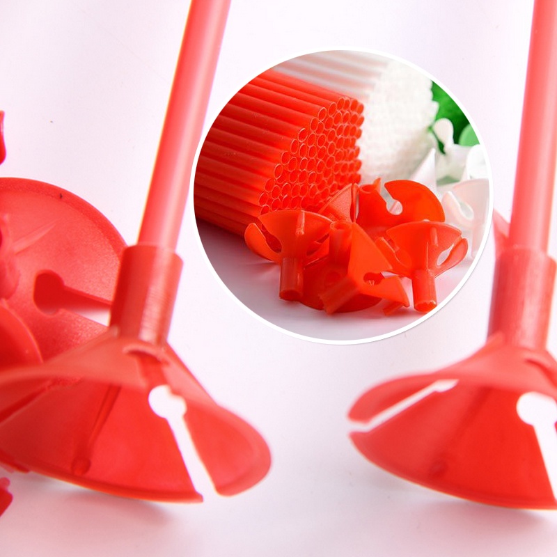 Set 10 Giá Đỡ Bong Bóng Bằng Nhựa Latex Nhiều Màu Kích Thước 32cm Trang Trí Tiệc Sinh Nhật /