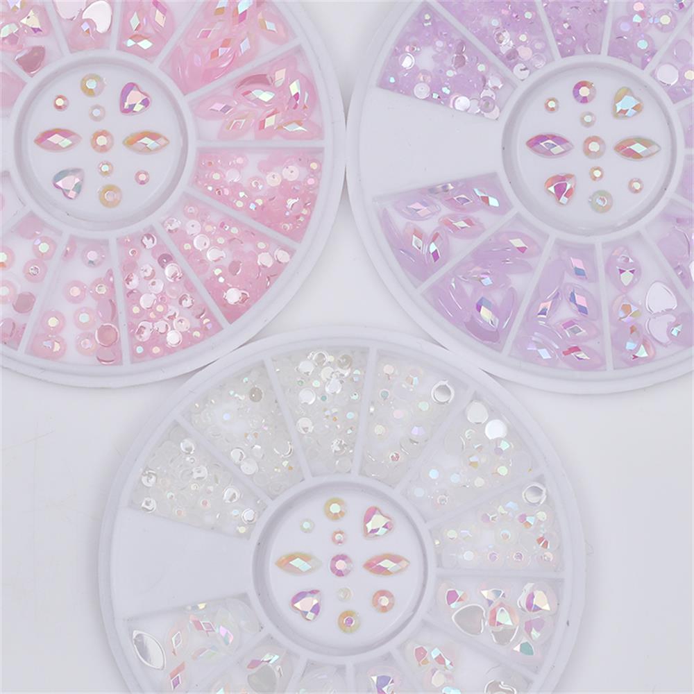 Hạt đính móng tay 3D nhiều màu sắc thiết kế mặt phẳng thời trang