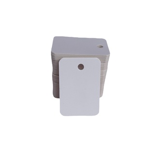 Xấp 100 tag trơn trắng kt 3.5cm x 5cm