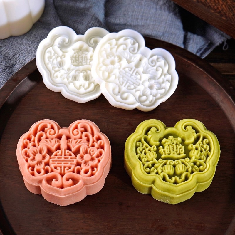 bộ khuôn trung thu 2 mặt khánh 75gam làm bánh trung thu