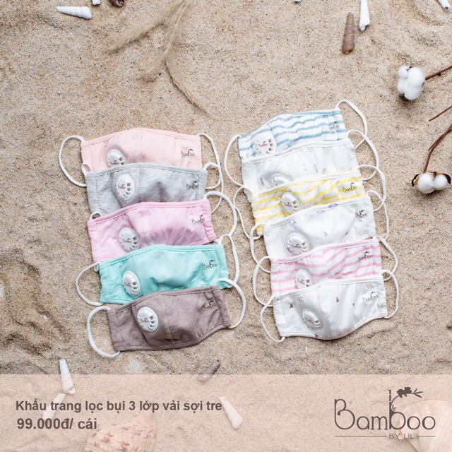 Khẩu trang sợi tre lọc bụi Little love