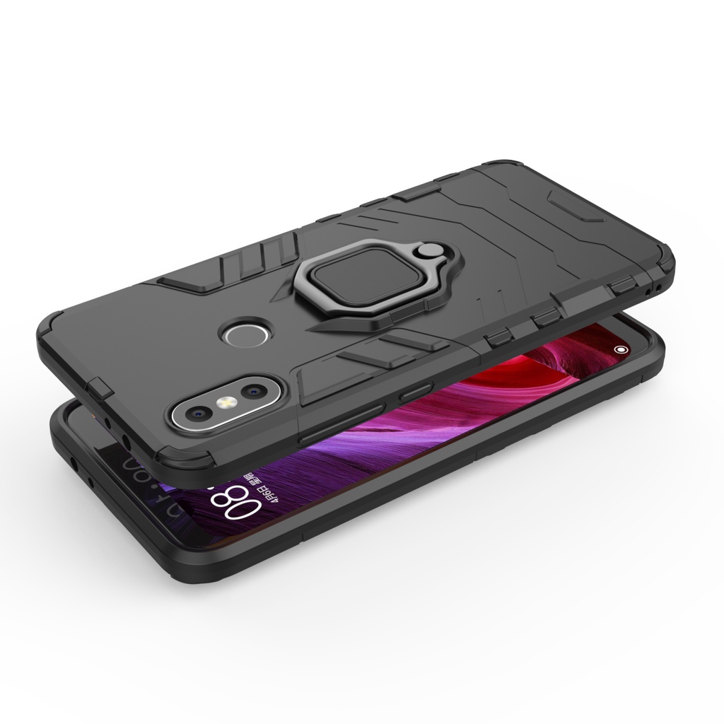 Ốp lưng Xiaomi Redmi 6 Pro / Xiaomi Mi A2 Lite chống sốc Iron Man giá đỡ mặt lưng cao cấp