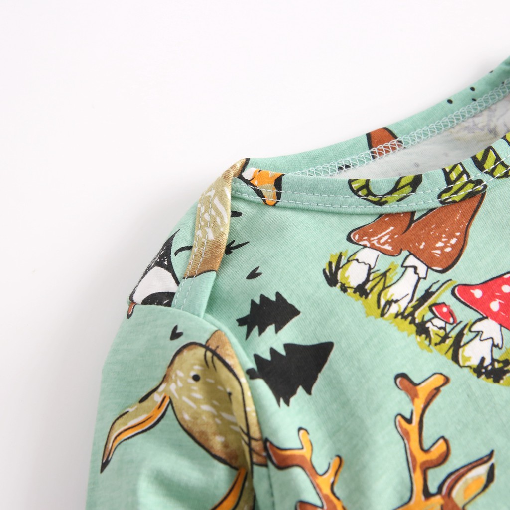 Sanlutoz Đứa bé Áo liền quần Hoạt hình Tay áo dài Trẻ sơ sinh Mùa đông