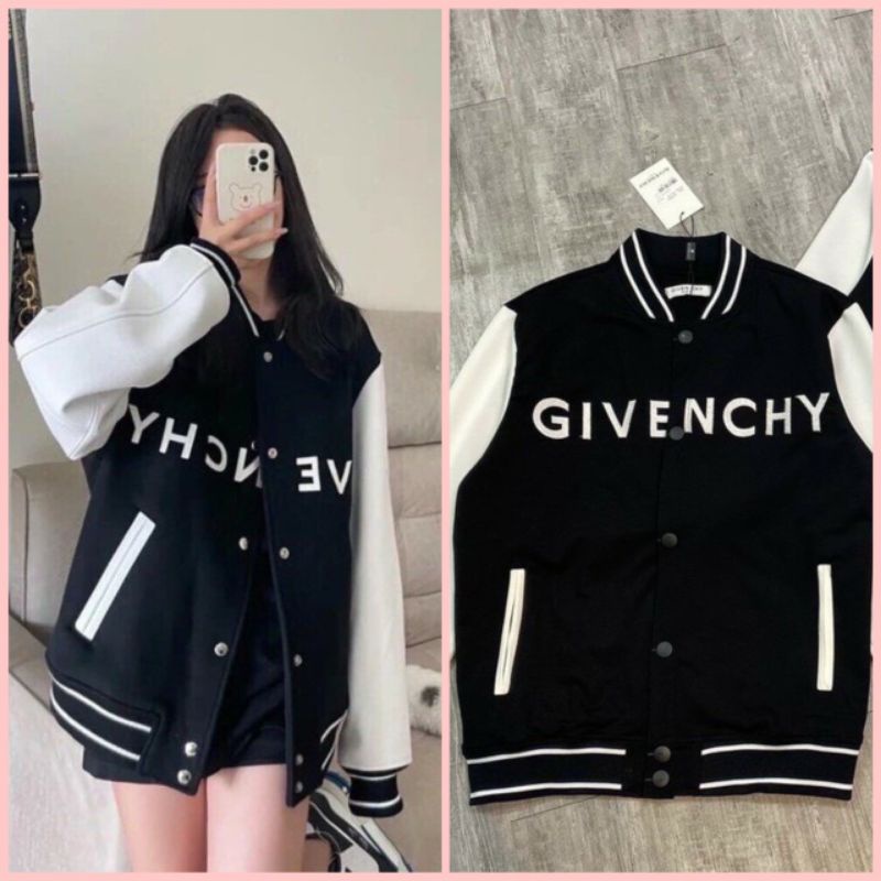 Áo Khoác Bomber Gi Ven cúc bấm nam nữJacket Unisex Chất nỉ vs gió Form &lt;55kgÁo Bóng Chày Phong cách Thể thao