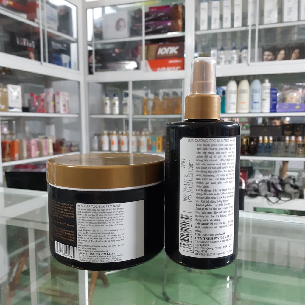 Hấp dầu / Xịt dưỡng tóc phục hồi hư tổn, khô xơ Kassi Silk Pro Restore Damage Hair, hàng công ty