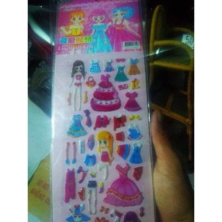 Hình dán công chúa, búp bê, khủng long