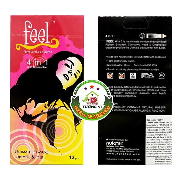 Bao cao su Feel 4 IN 1 | BCS Feel 4 IN 1