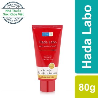 Hada labo pro anti aging collagen plus cleanser 80g - kem rửa mặt dưỡng chuyên biệt, cải thiện các dấu hiệu lão hóa