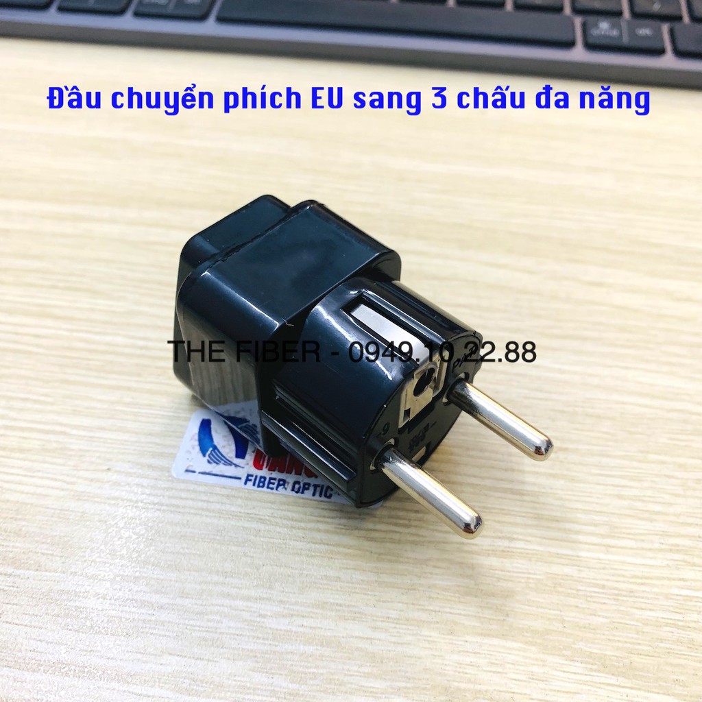 Đầu chuyển phích cắm EU sang 3 chấu đa năng WD-EU