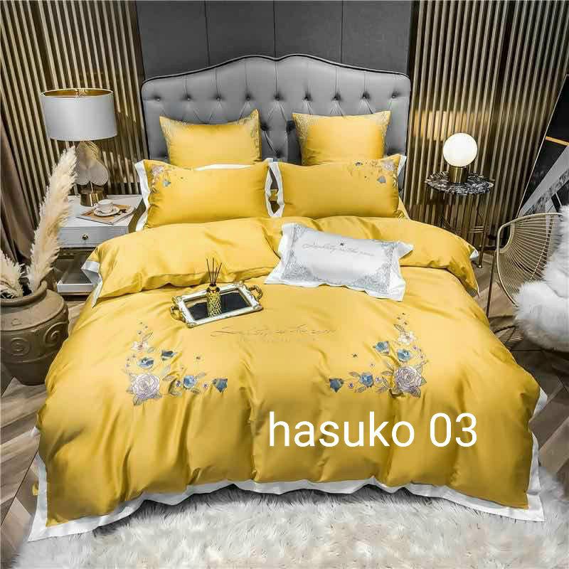 Bộ chăn ga gối lụa tencenl 60S thương hiệu