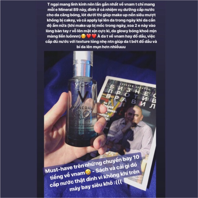 Dưỡng chất khoáng cô đặc - tiền serum Vichy Mineral 89 phục hồi, dưỡng da căng mọng và bảo vệ da | BigBuy360 - bigbuy360.vn