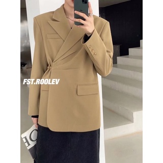( Ảnh thật ) 12538 Áo blazer đóng cúc lệch