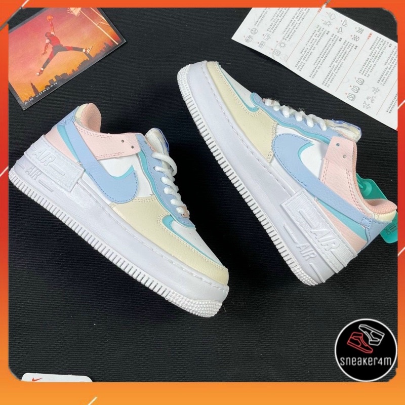 [sneaker4m] giày sneaker af1 shadow hồng xanh nữ