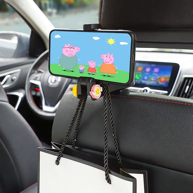 Car Hook Car Seat Back Hook Multi-Functional Cute Cartoon Front and Rear Storage Hook Car Supplies Auto department store supplies