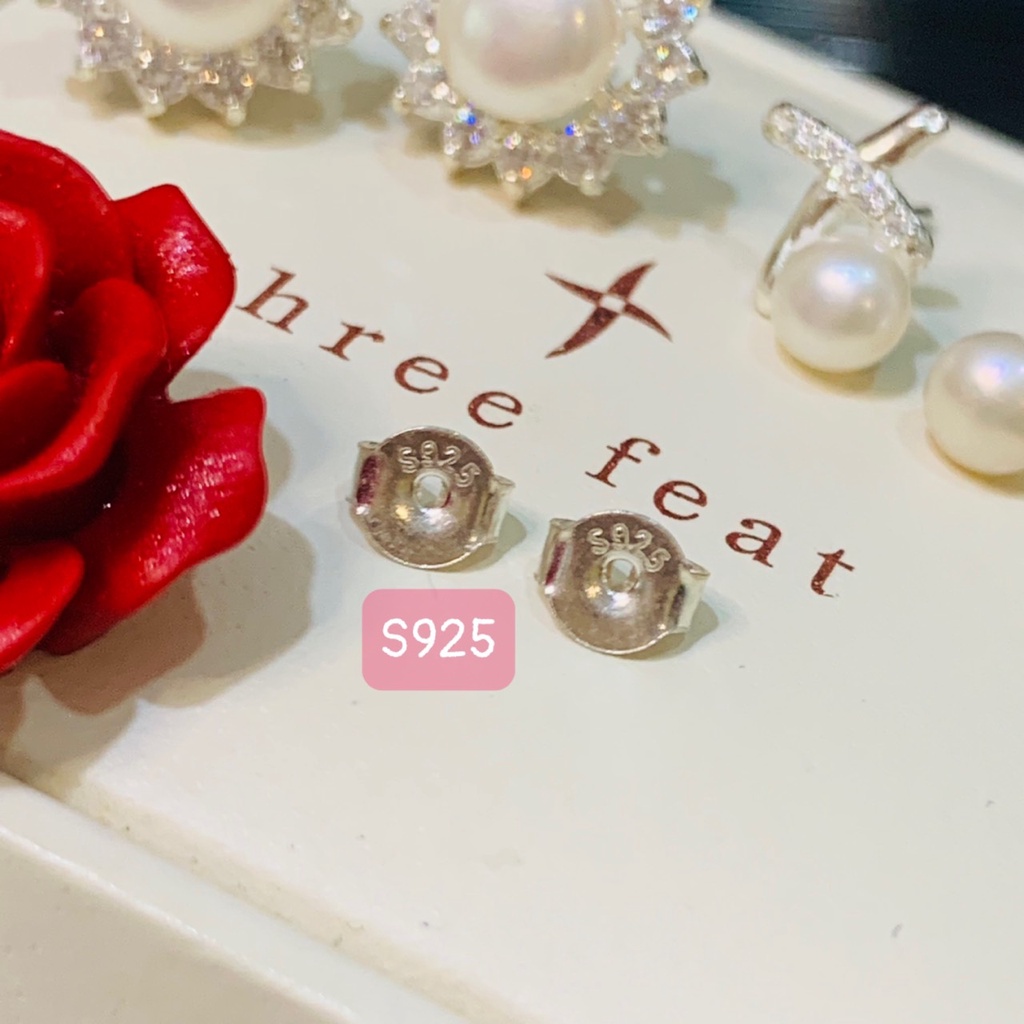 37. Bông tai bạc 925 kiểu Hoa/Caro | Độc lạ | Vintage Necklace|| Si Nhật | Japan | 2HAND | trang sức nhật bản