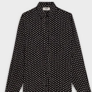 CL - ÁO SƠ MI NAM NỮ TAY DÀI SILK CELIN-E CHẤM BI ĐỀU, MỀM MÁT, ĐỦ TAGS, HIGH QUALITY MENSWEAR WOMENSWEAR SHIRT