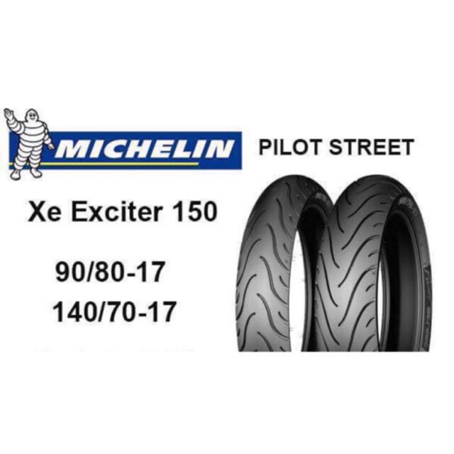 Lốp michelin trước 90/80-17 lốp michelin sau 140/80-17 dành cho  ex  và winner