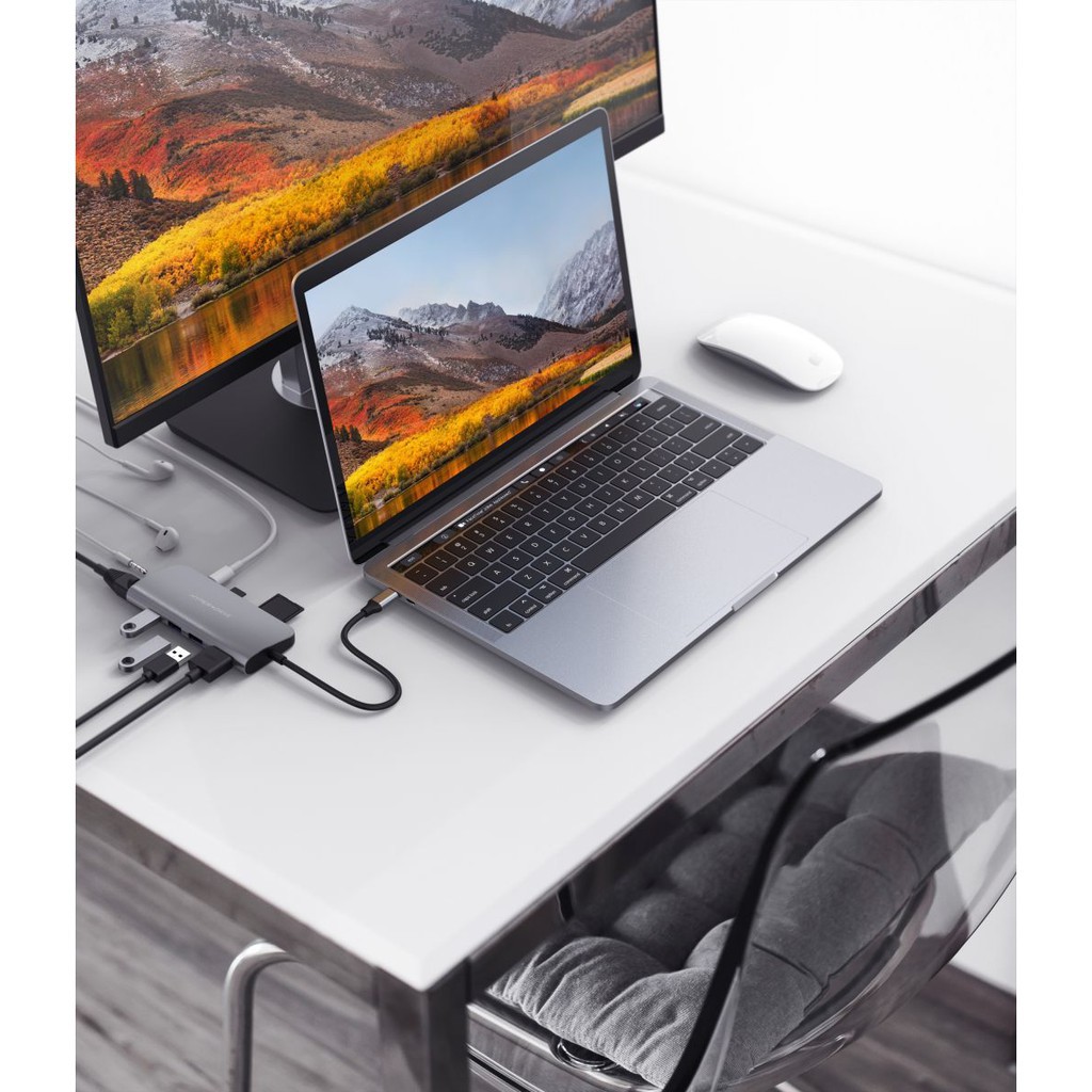 cổng chuyển chính hãng HyperDrive Power 9in1 Usb - C for Macbook, Ultrabook