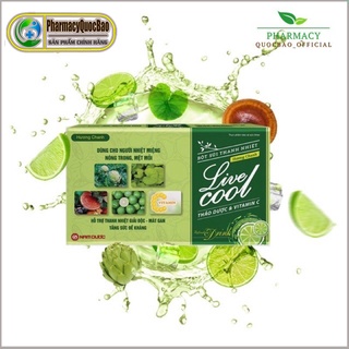 Bột sủi thanh nhiệt Livecool hương chanh - Hỗ trợ thanh nhiệt giải độc, mát gan, tăng sức đề kháng (Hộp 10 gói)