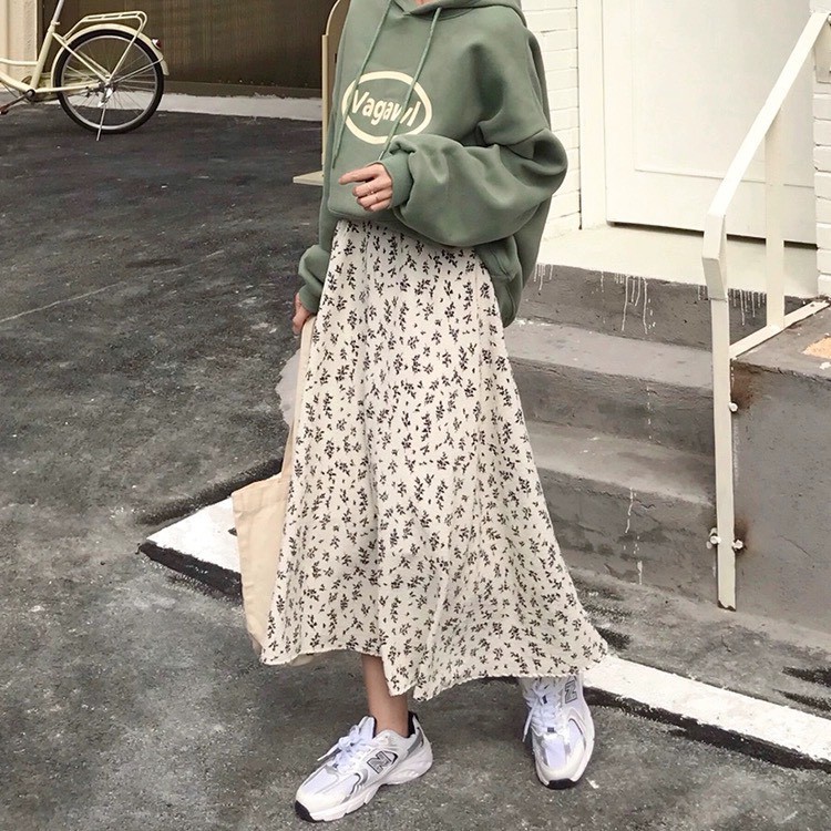 Chân Váy Dài Họa Tiết Hoa Nhí 🐷FREESHIP🐷 Chân Váy Dài Vintage Cạp Chun Nhiều Màu LAVUSA | BigBuy360 - bigbuy360.vn