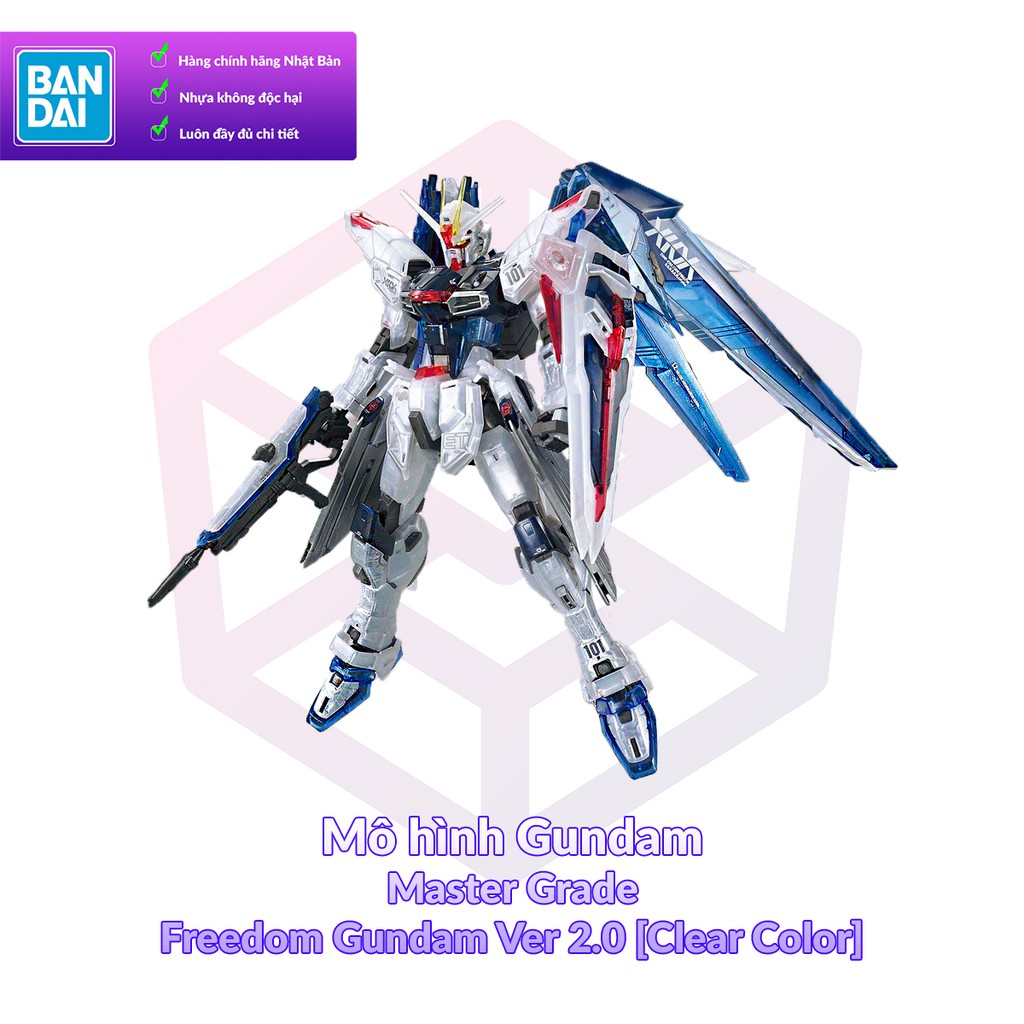 Mô Hình Gundam P-Bandai MG Freedom Gundam Ver 2.0 [Clear Color] (Gundam Base Limited) 1/100 Gundam S