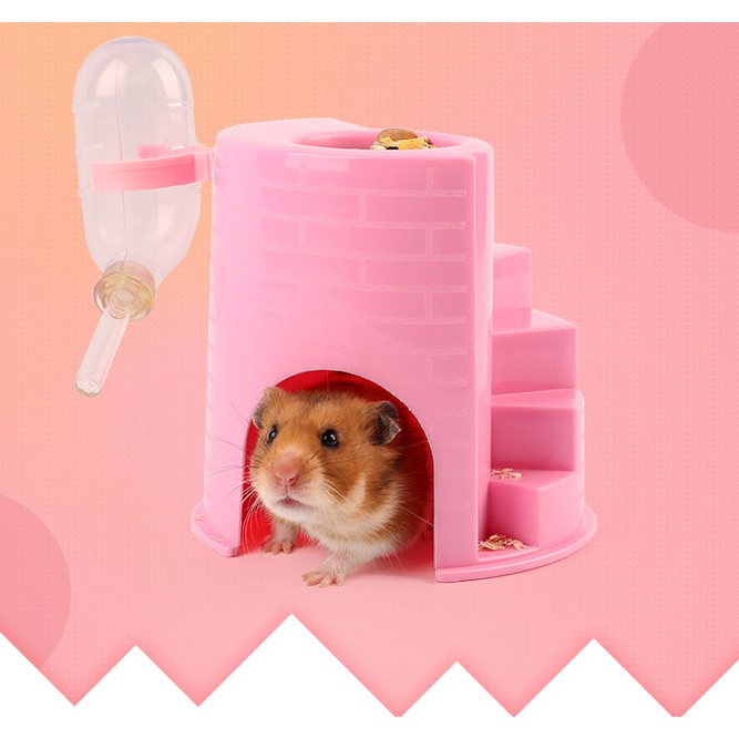 Nhà ngủ 4 in 1 Kèm Bình nước cho Hamster