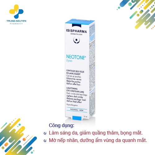 Kem giảm quầng thâm, bọng mắt Isis Pharma Neotone Eyes (15ml)