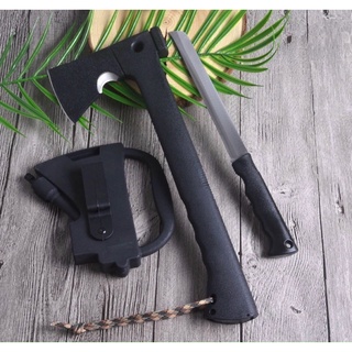 Rìu đa năng nhật bản 6 trong 1, đi phượt, chặt gỗ, đánh lửa, còi cứu sinh, búa đập
